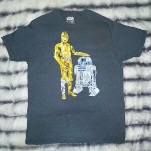 Star Wars Official T-shirt C3PO R2D2 EXCELLENT Size L